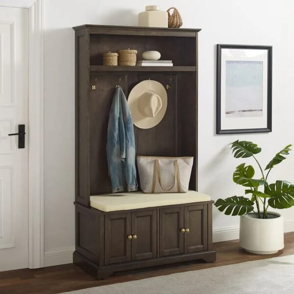 Holbrook Vintage Hall Tree with Storage Bench and Coat Hooks
