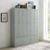 Harper 3-Piece Modular Entryway Storage Cabinet Set with Coat Hooks