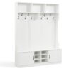 59-Inch 6-in-1 Hall Tree with Bench, Hooks and Shoe Storage