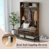 69-Inch Tall 4-in-1 Hall Tree with Shoe Storage and Bench