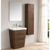 Antique Wood Bathroom Wall Vanity Cabinet with Two Door Storage