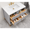 10 Grey Bathroom Vanity Cabinet with Open Storage and Laundry Space