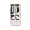 Standard Wardrobe Closet System with Hanging and Drawer Storage