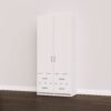 Standard Wardrobe Closet System with Hanging and Drawer Storage