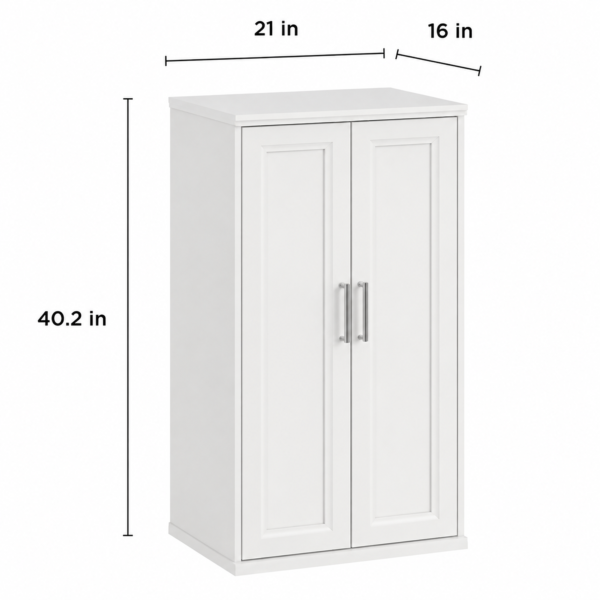 21-Inch Convertible Door Closet Tower with Adjustable Shelves