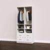 Standard Wardrobe Closet System with Hanging and Drawer Storage