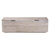 Wood Storage Trunk with Hinged Lid Modern Farmhouse Bench Chest