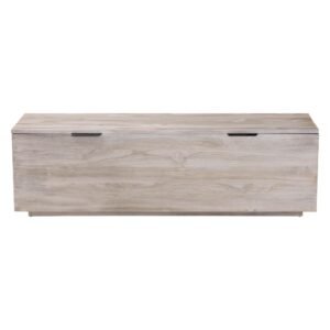 12 Wood Storage Trunk with Hinged Lid Modern Farmhouse Bench Chest