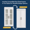 21-Inch Convertible Door Closet Tower with Adjustable Shelves