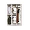 Basic Wardrobe Closet System with Hanging and Shelf Storage
