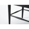 Woven Natural Fiber Accent Stool with Black Wooden Frame Seating