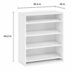 36-Inch Open Shelf Closet Tower with Adjustable Reversible Shelves
