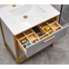 15 Luxury Modern PVC Bathroom Vanity Cabinet with Organized Drawer Storage
