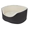15 Oval Dog Bed Dark Grey with Soft Berber Lining Removable Cushion