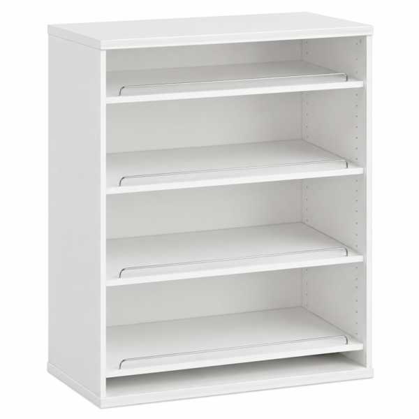 36-Inch Open Shelf Closet Tower with Adjustable Reversible Shelves