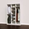 Basic Wardrobe Closet System with Hanging and Shelf Storage