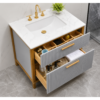 16 Luxury Modern PVC Bathroom Vanity Cabinet with Organized Drawer Storage