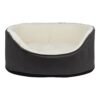16 Oval Dog Bed Dark Grey with Soft Berber Lining Removable Cushion