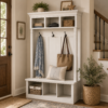 Hillcrest Hall Set with Storage Cubbies, Hooks and Bench