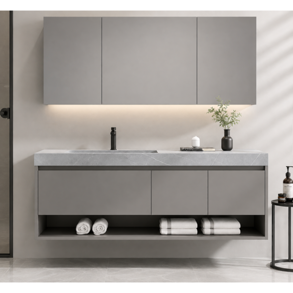 Modern Washroom Bathroom Vanity Cabinet with Stylish Space Saving Storage