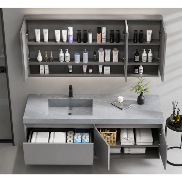 Modern Washroom Bathroom Vanity Cabinet with Stylish Space Saving Storage