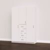 Classic Wardrobe Closet System with Double Hanging, Shelves and Drawers