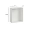 Hanging Closet Tower with Rod, White Finish and Modular Storage