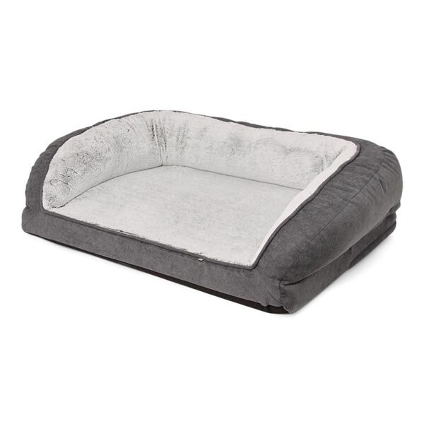 Large Chenille Dog Bed with High Density Foam and Plush