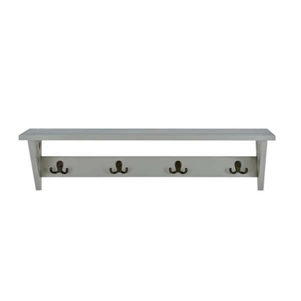Coventry Hall Tree with Storage Bench and Coat Hooks, Gray