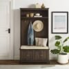 Holbrook Vintage Hall Tree with Storage Bench and Coat Hooks