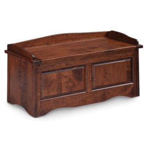 Rustic Solid Wood Storage Bench With Lift Top Seating