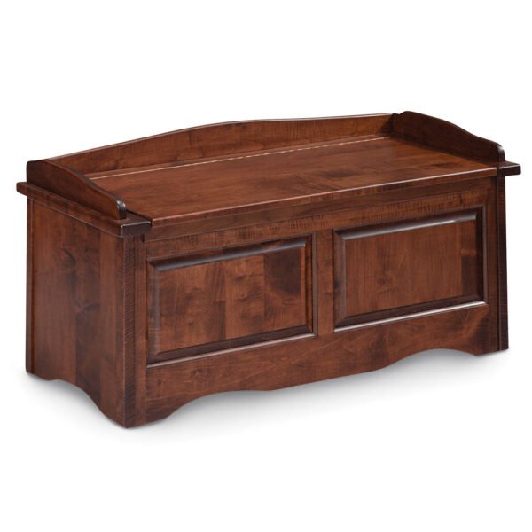 Rustic Solid Wood Storage Bench With Lift Top Seating