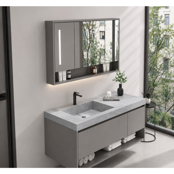 Modern Washroom Bathroom Vanity Cabinet with Stylish Space Saving Storage