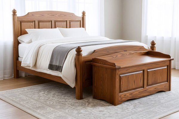 Rustic Solid Wood Storage Bench With Lift Top Seating