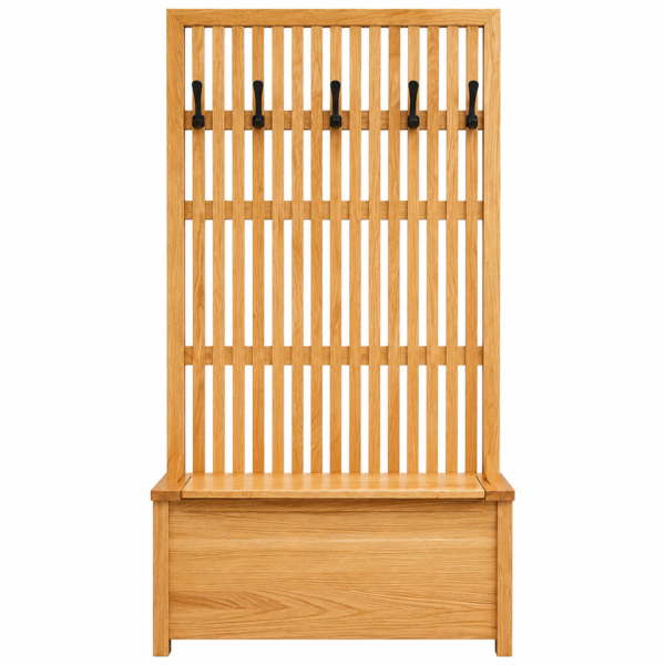 Bayville Hall Seat with Slatted Back and Hidden Storage