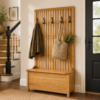 Bayville Hall Seat with Slatted Back and Hidden Storage