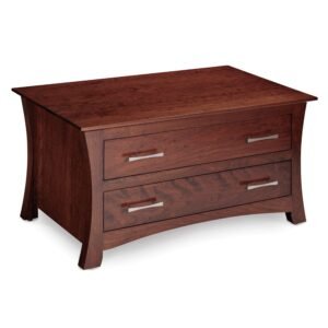 Solid Wood Storage Cabinet With Two Drawers Modern Design
