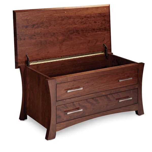 Solid Wood Storage Cabinet With Two Drawers Modern Design
