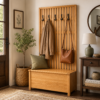Bayville Hall Seat with Slatted Back and Hidden Storage