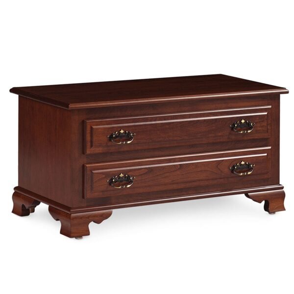 Classic Solid Wood Storage Chest With Two Drawer Design