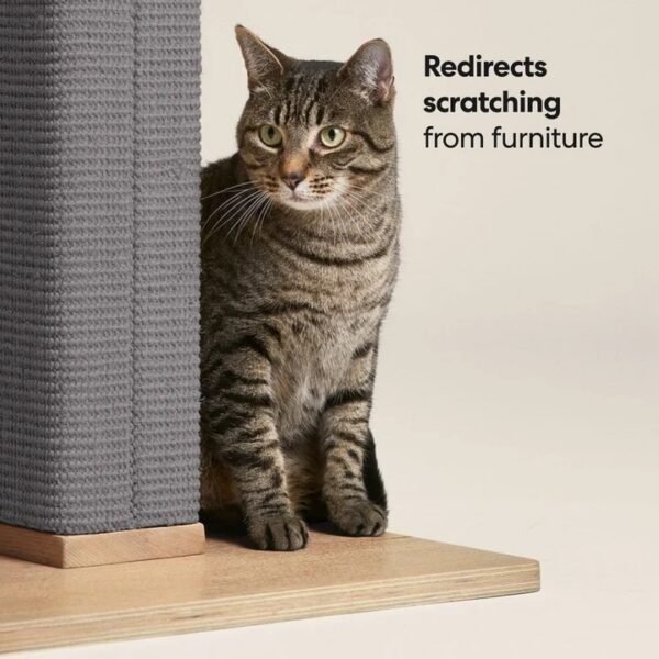 28 Modern Cat Scratching Post with Durable Sisal Carpet and Wide Base