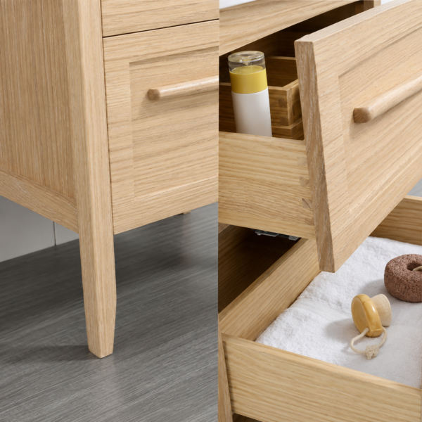 Waterproof Bathroom Vanity Cabinet with Sink and Modern Furniture Storage