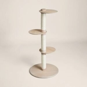 Modern Cat Tree with Three Adjustable Platforms and Sisal Scratching