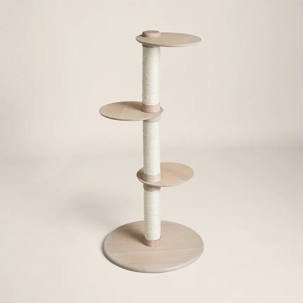Modern Cat Tree with Three Adjustable Platforms and Sisal Scratching