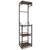 Slim Freestanding Coat Rack with Shelves, Hooks and Hanging Rods
