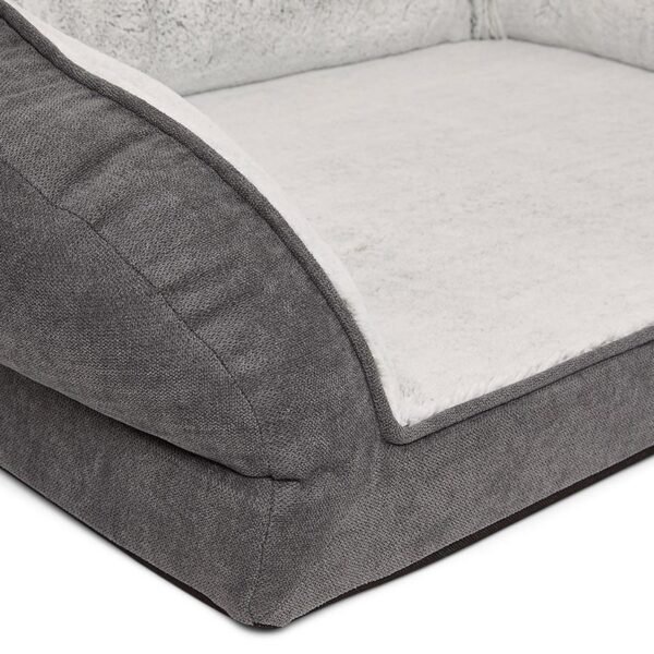 Large Chenille Dog Bed with High Density Foam and Plush