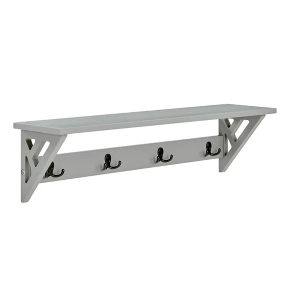 Coventry Hall Tree with Storage Bench and Coat Hooks, Gray