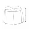 Round Upholstered Vanity Stool with Skirted Base Cushioned Accent Seating