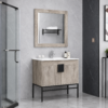 30 Modern Floor Standing Bathroom Vanity Cabinet with Durable Iron Legs
