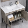 31 Modern Floor Standing Bathroom Vanity Cabinet with Durable Iron Legs